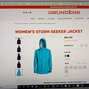 NWT Grundens Storm Seeker coat. XL